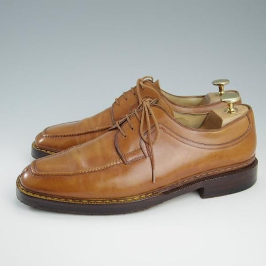 極上★(伊)シルヴァノ・ラッタンジ UK6.5程度【高額オーダー品★ベンティベーニャ製法】Uチップ/茶/シルバノ/Silvano Lattanzi★f542