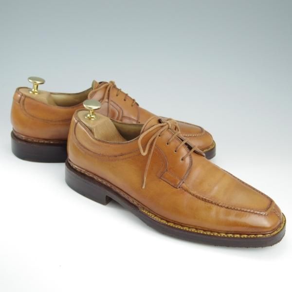 極上★(伊)シルヴァノ・ラッタンジ UK6.5程度【高額オーダー品★ベンティベーニャ製法】Uチップ/茶/シルバノ/Silvano Lattanzi★f542