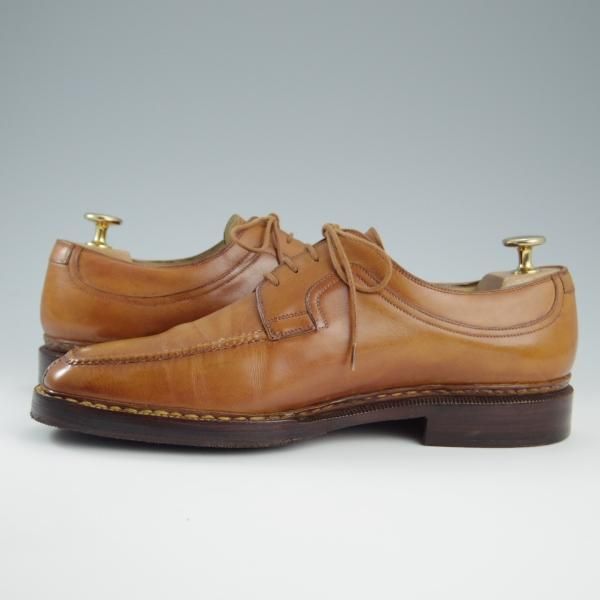 極上★(伊)シルヴァノ・ラッタンジ UK6.5程度【高額オーダー品★ベンティベーニャ製法】Uチップ/茶/シルバノ/Silvano Lattanzi★f542