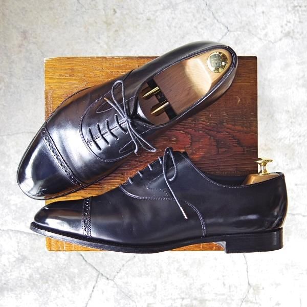極上★エドワードグリーン 9F【現行定価￥174,900-★バークレー/202ラスト/BERKELEY】パンチドキャップトゥ/カーフ/EDWARD GREEN★f546