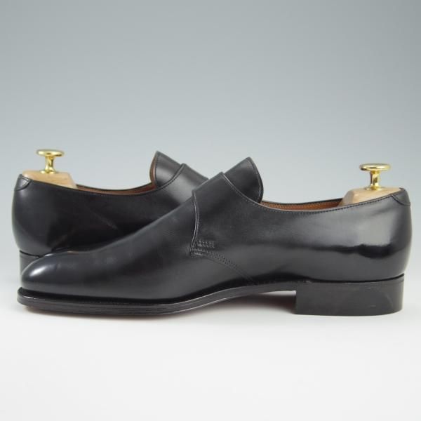 極美品★クロケット&ジョーンズ 7.5E【★(英)ポールセンスコーン別注/Poulsen Skone】モンクストラップ/カーフ/黒/Crockett&Jones★f548