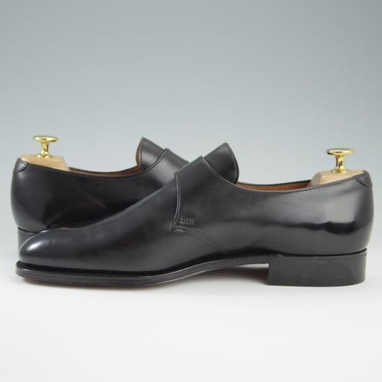 極美品★クロケット&ジョーンズ 7.5E【★(英)ポールセンスコーン別注/Poulsen Skone】モンクストラップ/カーフ/黒/Crockett&Jones★f548