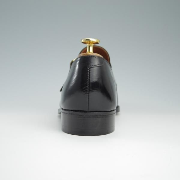 極美品★クロケット&ジョーンズ 7.5E【★(英)ポールセンスコーン別注/Poulsen Skone】モンクストラップ/カーフ/黒/Crockett&Jones★f548