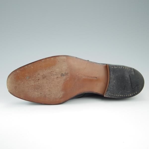 極美品★クロケット&ジョーンズ 7.5E【★(英)ポールセンスコーン別注/Poulsen Skone】モンクストラップ/カーフ/黒/Crockett&Jones★f548