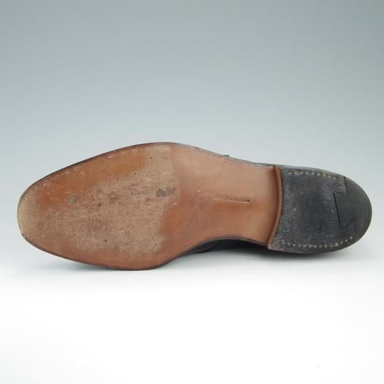 極美品★クロケット&ジョーンズ 7.5E【★(英)ポールセンスコーン別注/Poulsen Skone】モンクストラップ/カーフ/黒/Crockett&Jones★f548