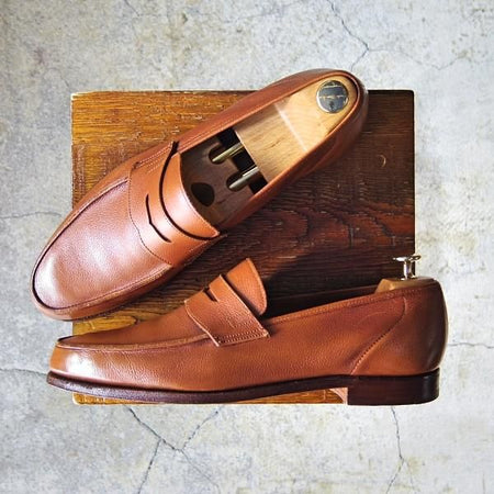 極上★クロケット&ジョーンズ 8.5E【★ユナイテッドアローズ別注/ANTON】366ラスト/コインローファー/United Arrows/Crockett&Jones★f549