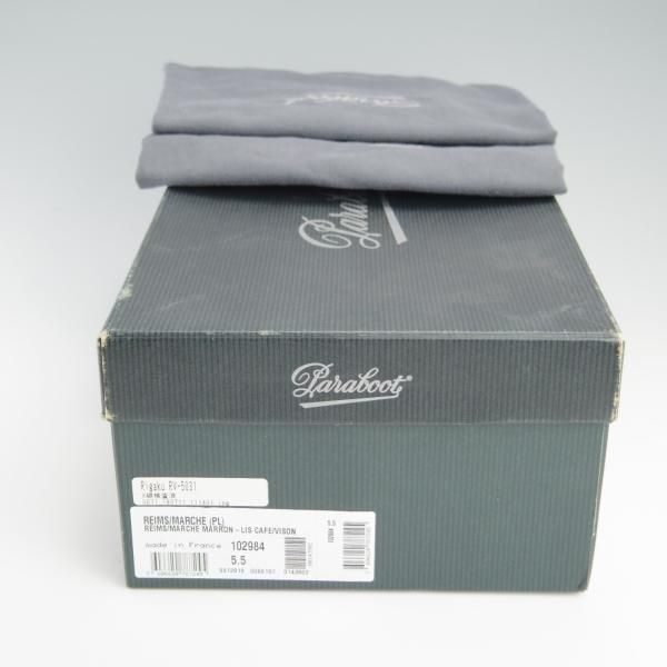 極美品★パラブーツ SIZE 5.5【定価￥92,400-★VISON(ミンクファー)仕様/REIMS/ビームス別注】ランス/リスレザー/BEAMS/Paraboot★f552