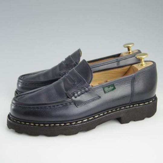 美品★パラブーツ SIZE 5.5【定価￥71,500-★ランス/REIMS】コインローファー/リスレザー/マルシェソール/NUIT/紺/Paraboot★f553