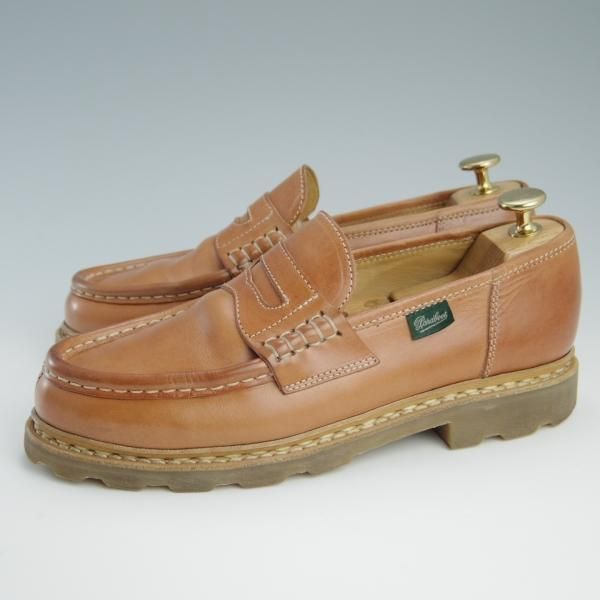 極美品★パラブーツ SIZE 5.5【定価￥71,500-★REIMS/ベジタブルタンニンレザー仕様】ランス/コインローファー/CAMEL/Paraboot★f555