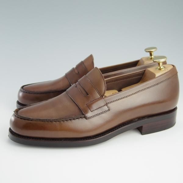 極上★(スペイン製)CARMINA/カルミナ SIZE 7【定価￥72,600-★コインローファー/80578】GENOVAラスト/カーフ/MARRON/茶/メンズ★f564