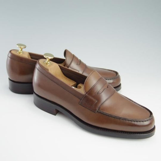 極上★(スペイン製)CARMINA/カルミナ SIZE 7【定価￥72,600-★コインローファー/80578】GENOVAラスト/カーフ/MARRON/茶/メンズ★f564