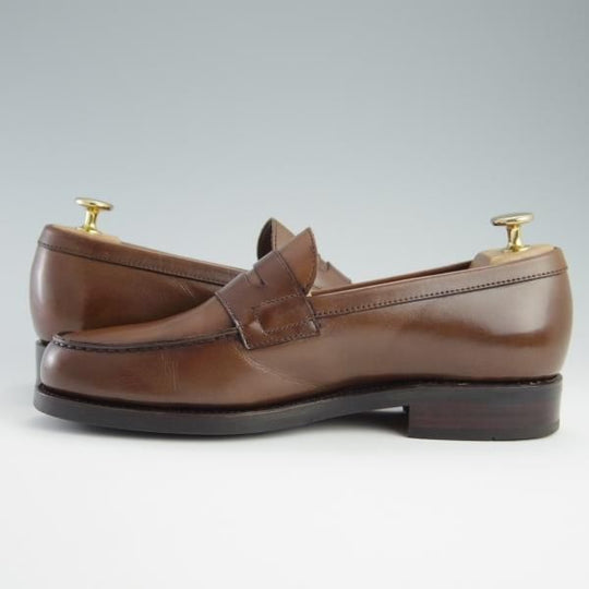 極上★(スペイン製)CARMINA/カルミナ SIZE 7【定価￥72,600-★コインローファー/80578】GENOVAラスト/カーフ/MARRON/茶/メンズ★f564