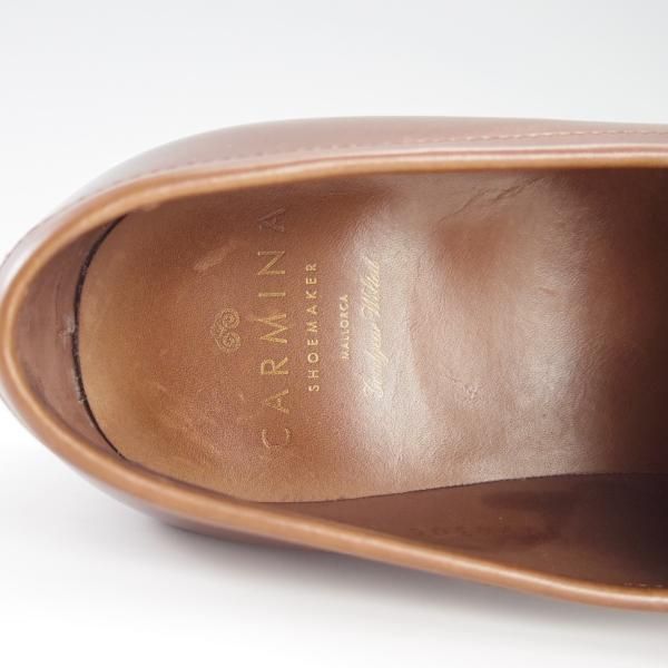 極上★(スペイン製)CARMINA/カルミナ SIZE 7【定価￥72,600-★コインローファー/80578】GENOVAラスト/カーフ/MARRON/茶/メンズ★f564