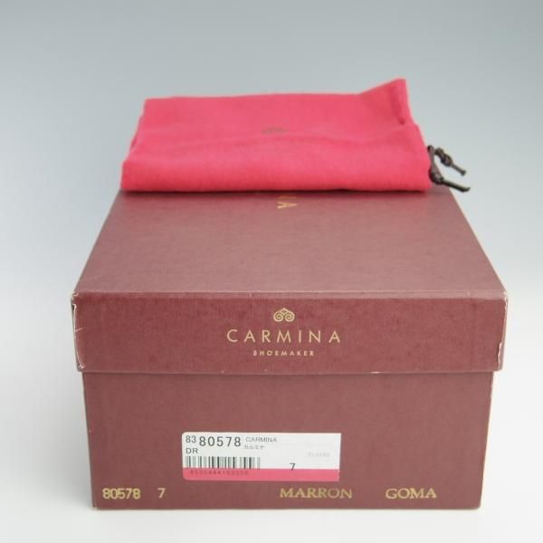 極上★(スペイン製)CARMINA/カルミナ SIZE 7【定価￥72,600-★コインローファー/80578】GENOVAラスト/カーフ/MARRON/茶/メンズ★f564