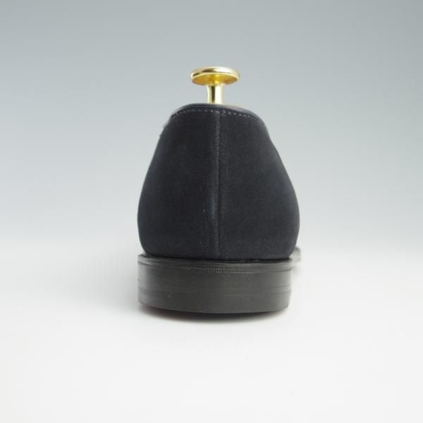 ほぼ未使用★クロケット&ジョーンズ 8E【定価￥77,000-★EDIFICE別注/THURLOE】302ラスト/ローファー/スエード/紺/Crockett&Jones★f565