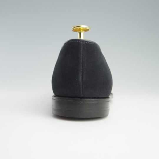 ほぼ未使用★クロケット&ジョーンズ 8E【定価￥77,000-★EDIFICE別注/THURLOE】302ラスト/ローファー/スエード/紺/Crockett&Jones★f565