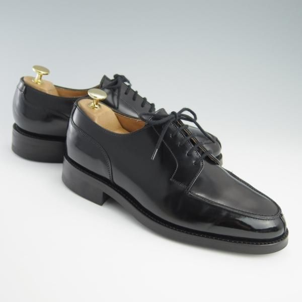 極美品★クロケット&ジョーンズ 6E【定価￥85,800-★FRAME別注/モールトン/MORETON】292ラスト/Uチップ/黒/メンズ/Crockett&Jones★f566