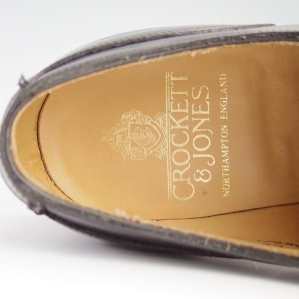 極美品★クロケット&ジョーンズ 6E【定価￥85,800-★FRAME別注/モールトン/MORETON】292ラスト/Uチップ/黒/メンズ/Crockett&Jones★f566