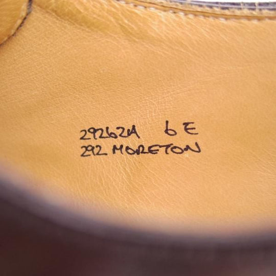 極美品★クロケット&ジョーンズ 6E【定価￥85,800-★FRAME別注/モールトン/MORETON】292ラスト/Uチップ/黒/メンズ/Crockett&Jones★f566