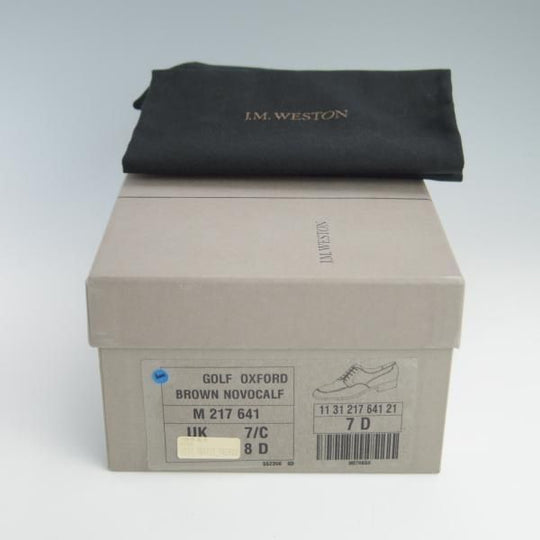 美品★J.M.ウェストン 7D【定価￥126,500-★NOVO CALF/ノヴォカーフ/ゴルフ/GOLF】641/31ラスト/Uチップ/濃茶/Weston/ウエストン★f568