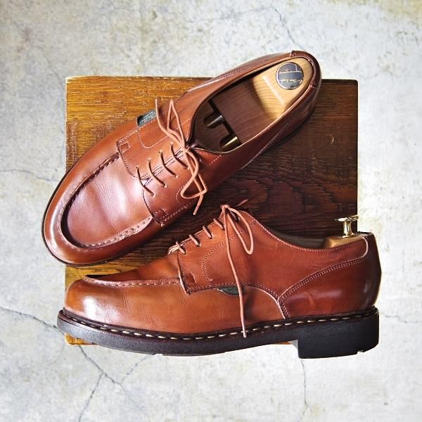 美品★パラブーツ SIZE 7.5【定価￥71,500-★シャンボード/CHAMBORD】TEXソール/リスレザー/MARRON/マロン/Uチップ/Paraboot★f569