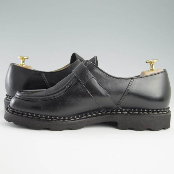 極上★パラブーツ SIZE 41.5【定価￥72,600-★MICHAEL BRIDE/ミカエル ブリッド】モンクストラップ/リスレザー/黒/Paraboot★f571