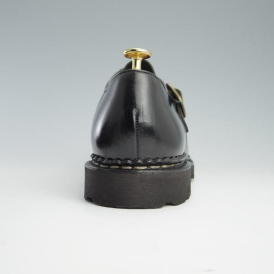 極上★パラブーツ SIZE 41.5【定価￥72,600-★MICHAEL BRIDE/ミカエル ブリッド】モンクストラップ/リスレザー/黒/Paraboot★f571