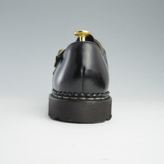 極上★パラブーツ SIZE 41.5【定価￥72,600-★MICHAEL BRIDE/ミカエル ブリッド】モンクストラップ/リスレザー/黒/Paraboot★f571