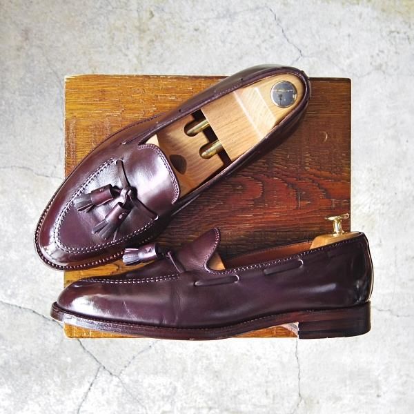 美品★オールデン 8D【貴重★(ハワイ)Leather Soul×Bar Leather Apron別注/D6108/BLA02】タッセルローファー/カーフ/赤茶/Alden★f572