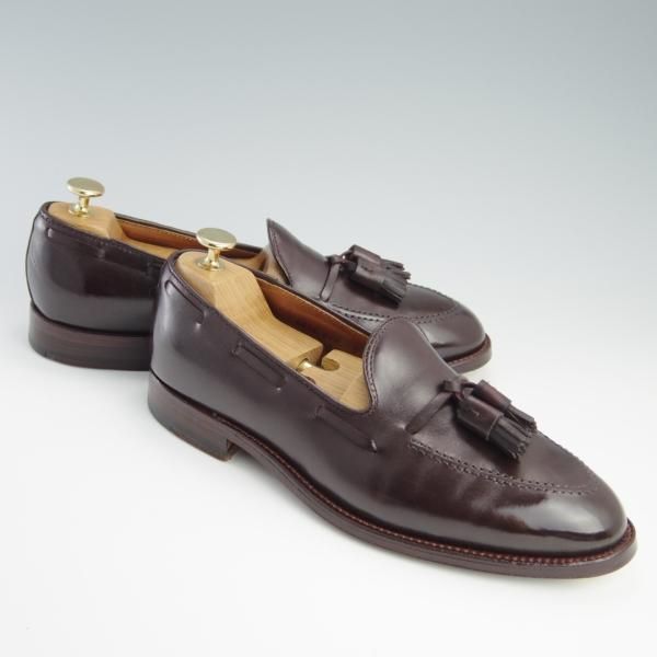 美品★オールデン 8D【貴重★(ハワイ)Leather Soul×Bar Leather Apron別注/D6108/BLA02】タッセルローファー/カーフ/赤茶/Alden★f572