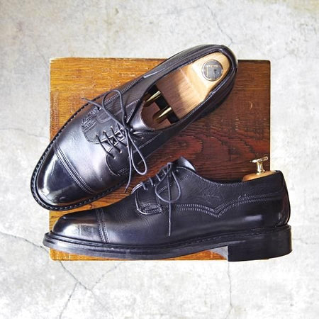 美品★(英)チーニー 6F【定価￥78,100-★ケンゴン/(ホーウィン社)クロムエクセルレザー仕様】CAIRNGORM H/175ラスト/黒/CHEANEY★f574