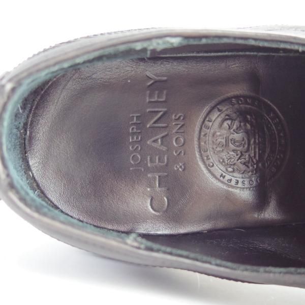 美品★(英)チーニー 6F【定価￥78,100-★ケンゴン/(ホーウィン社)クロムエクセルレザー仕様】CAIRNGORM H/175ラスト/黒/CHEANEY★f574