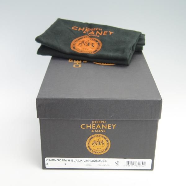 美品★(英)チーニー 6F【定価￥78,100-★ケンゴン/(ホーウィン社)クロムエクセルレザー仕様】CAIRNGORM H/175ラスト/黒/CHEANEY★f574