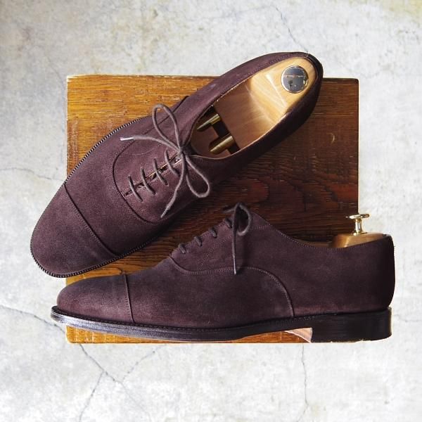 極上★チャーチ 75F/UK7.5【定価￥86,900-★コンサル/CONSUL】173ラスト/ストレートチップ/5都市ロゴ/スエード/濃茶/Church's★f575