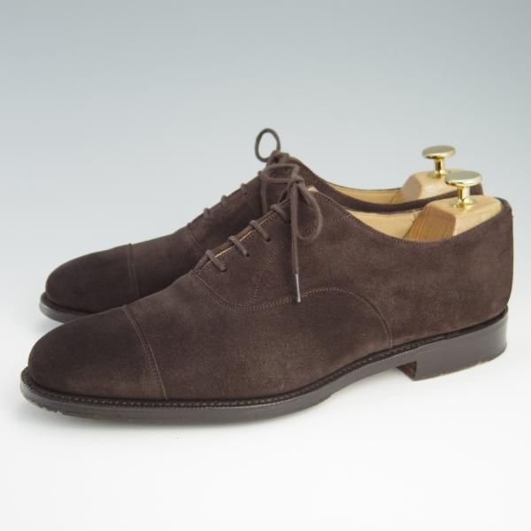 極上★チャーチ 75F/UK7.5【定価￥86,900-★コンサル/CONSUL】173ラスト/ストレートチップ/5都市ロゴ/スエード/濃茶/Church's★f575