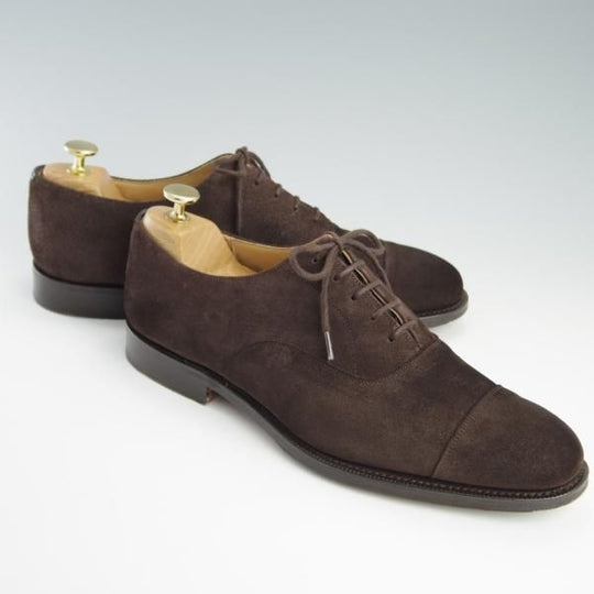 極上★チャーチ 75F/UK7.5【定価￥86,900-★コンサル/CONSUL】173ラスト/ストレートチップ/5都市ロゴ/スエード/濃茶/Church's★f575