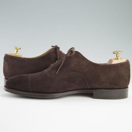 極上★チャーチ 75F/UK7.5【定価￥86,900-★コンサル/CONSUL】173ラスト/ストレートチップ/5都市ロゴ/スエード/濃茶/Church's★f575