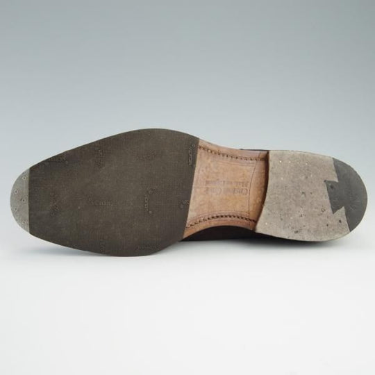 極上★チャーチ 75F/UK7.5【定価￥86,900-★コンサル/CONSUL】173ラスト/ストレートチップ/5都市ロゴ/スエード/濃茶/Church's★f575