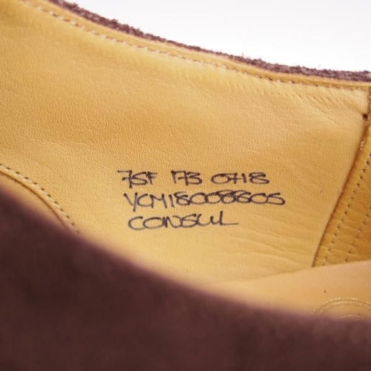 極上★チャーチ 75F/UK7.5【定価￥86,900-★コンサル/CONSUL】173ラスト/ストレートチップ/5都市ロゴ/スエード/濃茶/Church's★f575
