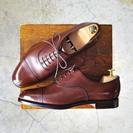 美品★エドワードグリーン 6.5E【定価￥174,900-★チェルシー/CHELSEA/202ラスト】ストレートチップ/カーフ/茶/EDWARD GREEN★f576