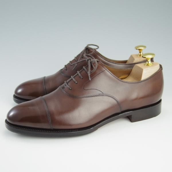 美品★エドワードグリーン 6.5E【定価￥174,900-★チェルシー/CHELSEA/202ラスト】ストレートチップ/カーフ/茶/EDWARD GREEN★f576