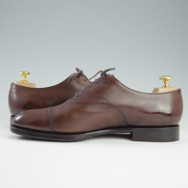 美品★エドワードグリーン 6.5E【定価￥174,900-★チェルシー/CHELSEA/202ラスト】ストレートチップ/カーフ/茶/EDWARD GREEN★f576