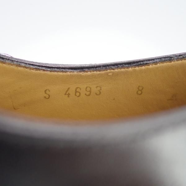 極美品★(伊)ステファノ・ブランキーニ SIZE 8【定価￥80,300-★ストレートチップ/S4693】カーフ/黒/メンズ/STEFANO BRANCHINI★f578