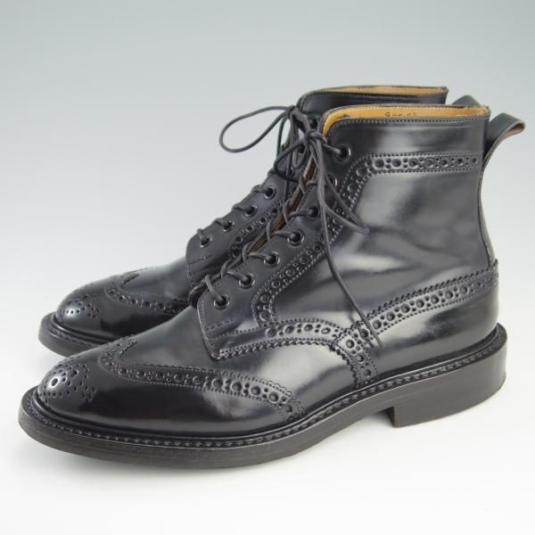 極上★トリッカーズ SIZE 7.5【モデル価格17万円以上★コードバン/濃紺〜ほぼ黒/SHIPS別注】カントリーブーツ/M7484/Tricker's★f580
