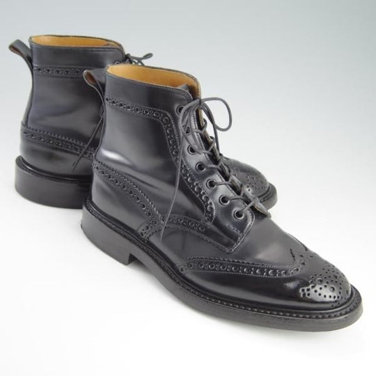 極上★トリッカーズ SIZE 7.5【モデル価格17万円以上★コードバン/濃紺〜ほぼ黒/SHIPS別注】カントリーブーツ/M7484/Tricker's★f580