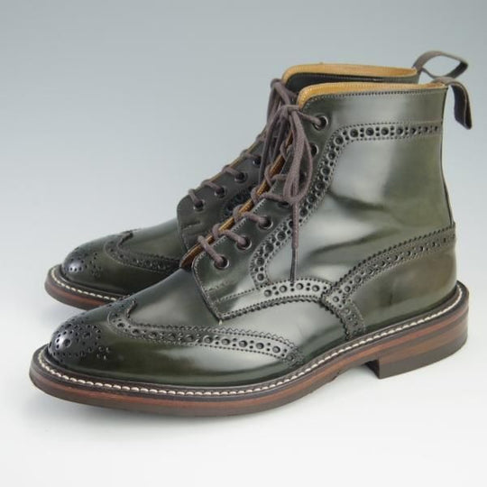 美品★トリッカーズ SIZE 7.5【モデル価格17万円以上★コードバン仕様/緑色/MALTON】モールトン/M2508/カントリーブーツ/Tricker's★f581