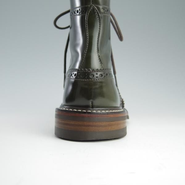 美品★トリッカーズ SIZE 7.5【モデル価格17万円以上★コードバン仕様/緑色/MALTON】モールトン/M2508/カントリーブーツ/Tricker's★f581