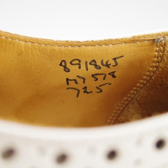極上★トリッカーズ SIZE 7.5【ダイナイトソール仕様★ギリーシューズ/M7518】フルブローグ/カーフ/白×黒/メンズ/Tricker's★f582