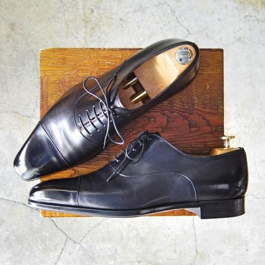 極美品★(スペイン製)マグナーニ SIZE 41【★ボロネーゼ製法/ストレートチップ】19726/カーフ/黒/メンズ/MAGNANNI★f585