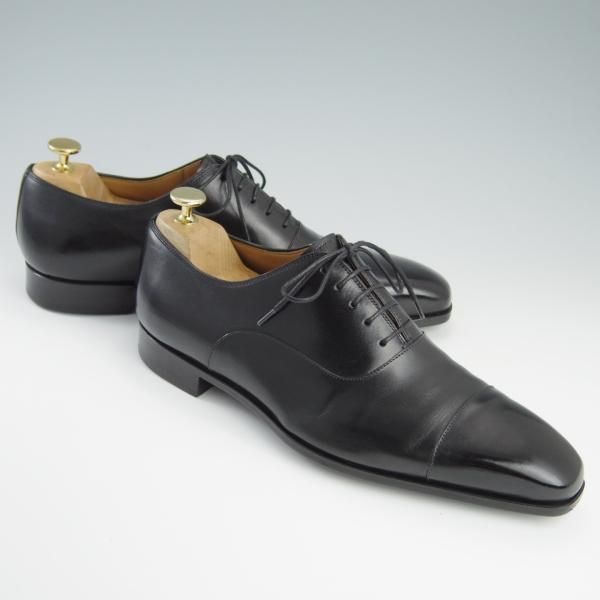 極美品★(スペイン製)マグナーニ SIZE 41【★ボロネーゼ製法/ストレートチップ】19726/カーフ/黒/メンズ/MAGNANNI★f585